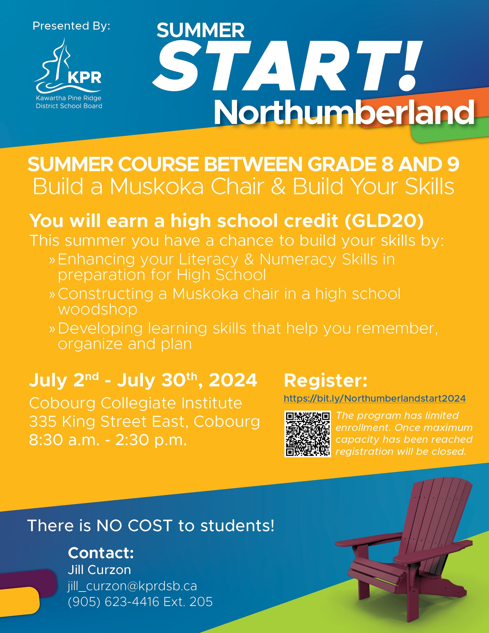 Summer School Poster for Northumberland