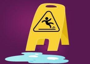 Caution slippery floor sign