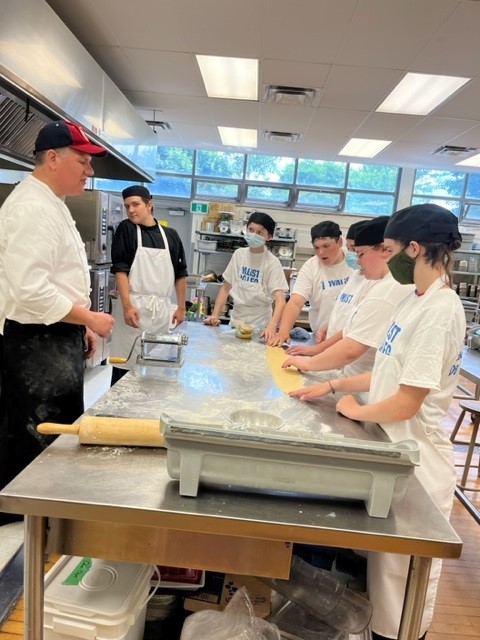 A picture of CCI students from the culinary program