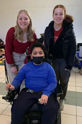 A picture of three students