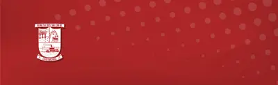 plain red banner with dots and Chemong Public School logo