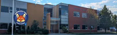 exterior picture of Ganaraska Trail Public School and their logo