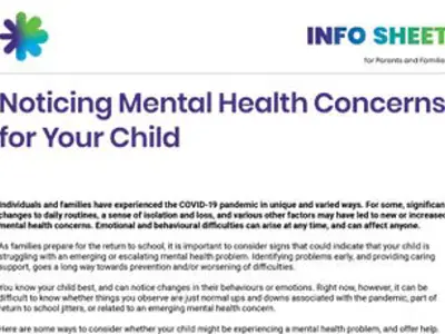 Noticing Mental Health Concerns poster