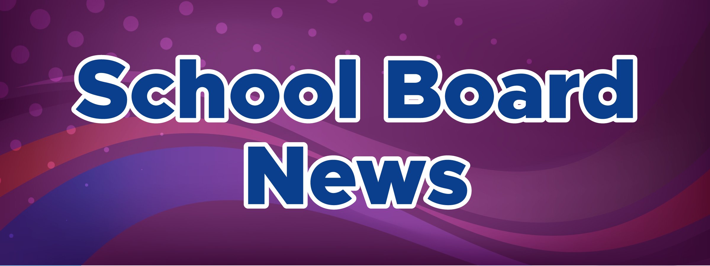 School board News banner - purple