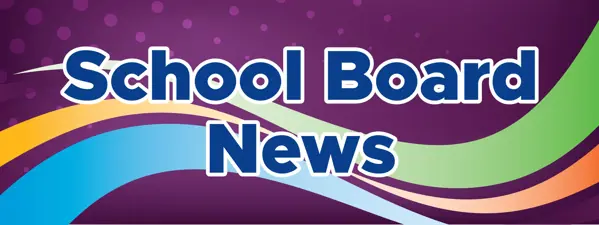 School board News banner - purple