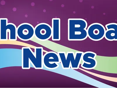 School board News banner - purple