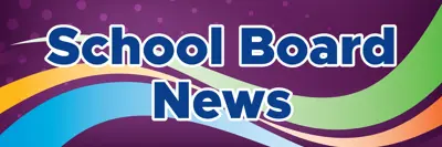 School board News banner - purple
