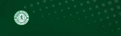 plain green banner with dots and the Adam Scott Intermediate School logo