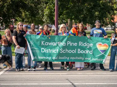 staff picture from the Pride parade
