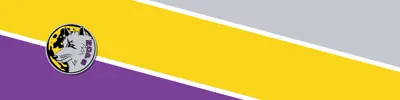 purple yellow and gray striped banner with Norwood District Public School logo