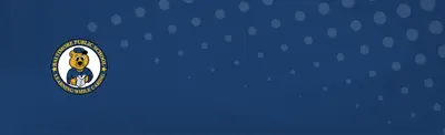 plain blue banner with dots and the Baltimore Public School logo